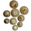 KnitForLess 100Pcs Buttons Wooden Hand Made with Love Mixed Sizes 3 Different Patterns