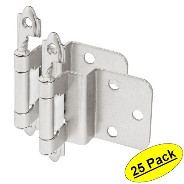 *25 Pack* Cosmas Polished Chrome Hinge 3/8" Inset (Pair) 15628-CH 