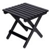 Shine Company Adirondack Square Cedar Wood Foldable Side Table in Black
