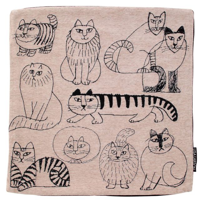 Marushin 6905009500 Lisa Larson Sketchcat Cushion Cover 17.7 x W17.7 inches (45 x 45 cm) Sketch Cat Cover