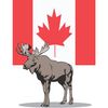 CafePress Canadian Flag with Moose Rectangle Sticker Rectangle Bumper Sticker Car Decal