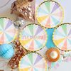 Creative Party PC346315 Pastel Scalloped Paper Dinner Plates-8 Pcs