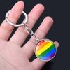 Zodiark Rainbow Pride Acrylic & Stainless Steel Keychain Keyring