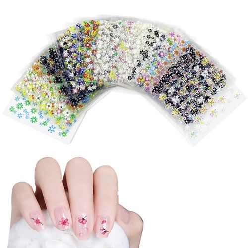Haokey, 3D design nail art stickers, self-adhesive stickers, manicure decoration for DIY nail art, decoration for a mobile phone case, cards, 50 sheets