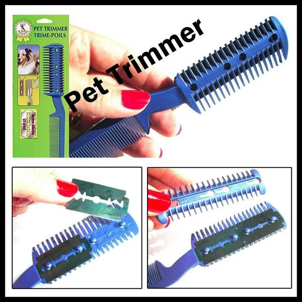 Pet Dog Cat Hair Trimmer With Comb + 2 Razor Cutting Grooming Cut Care