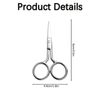 Facial Hair Scissors Small Scissors, Professional Small Ear Nose Hair Small Round Ended Scissors Stainless Steel Straight Tip Scissor for Eyebrows, Nose, Facial, Beard, Eyelash, Moustache