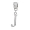 Alphabet Letter Initial Pendant Dangle Charm Beads for Charm Bracelets (Letter 'J')