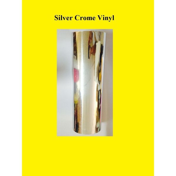 SILVER GLOSSY SIGN VINYL  12" x 150 feet  FOR CUTTER PLOTTER  interflex