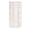 Homz Plastic 6 Clear Drawer Medium Home Storage Container Tower, White Frame