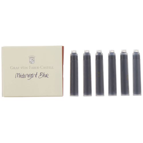 Graf von Faber-Castell Ink cartridges Blue Black 6X
