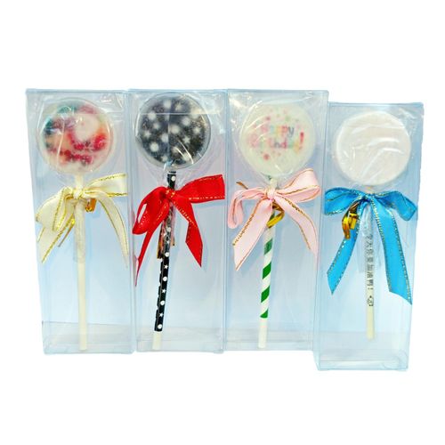 Lollipop Packing Box, Suitable for 4” Length Sticks Lollipop, Chocolate Pop, Individual Pack, 48 Pcs Individual Packing Lollipops Boxes, with Cute Stickers Decoration (Check Video, Size Firstly)