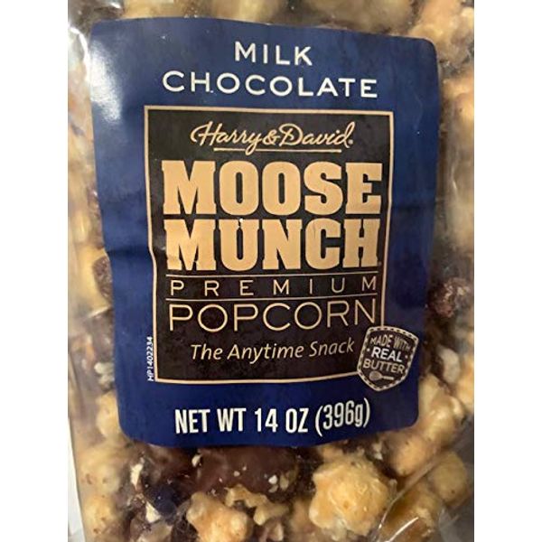 Harry & David Gourmet Moose Munch Popcorn, Milk Chocolate 14 oz