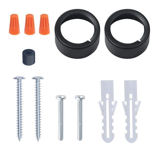 Honesorn Black Metal Screw Ring 39mm (Bathroom Light)