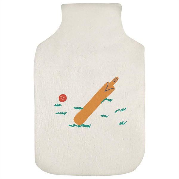 'Cricket bat and Ball' Hot Water Bottle Cover (HW00030141)