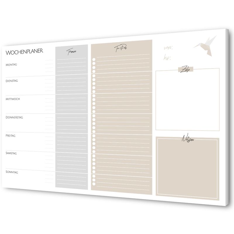 byNia A4 weekly planner pad, weekly planner with to do list, your to do ...