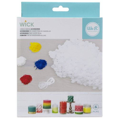 We R Memory Keepers 0633356604778 Accessories Candle Wax and Wick Bundle (6 Pieces), Multicolor