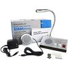 220V Intercom Microphone Speaker Dual-Way Audio with Anti-Interference for Bank Counter Window Intercom Interphone System
