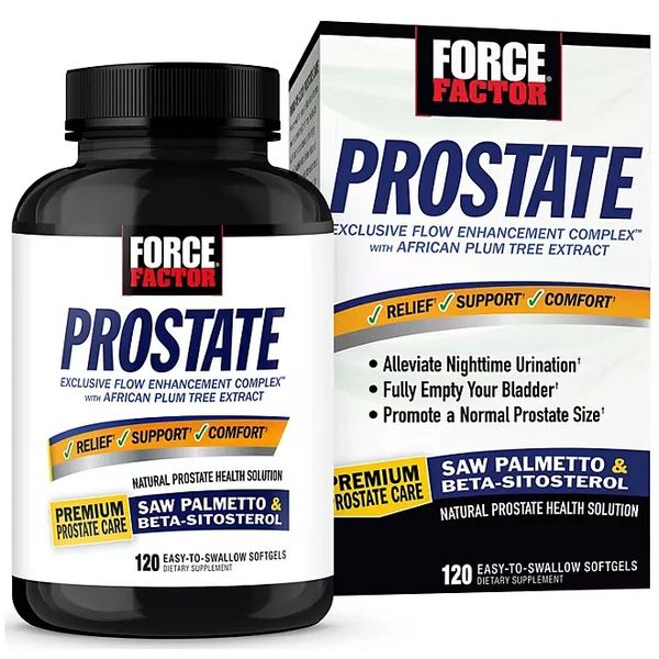 Force Factor Prostate Support Supplement Softgels 120 ct. FREESHIPPING