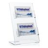 Plexiglas® Deluxe Business Card Stand with 2 Compartments