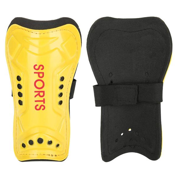 Soccer Shin Guards, Legers Soccer, Pair Child Soccer Shin Pad Training Legers Sports Protector Adjustable Strap Protector Soccer Equipment for Youth, Boys and Girls (Yellow)