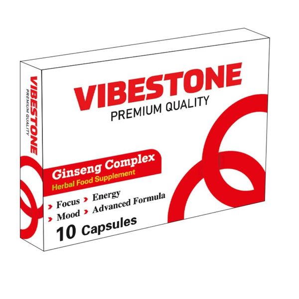 Ultra Strong VIBESTONE RED™.10 x 700mg Pills - Herbal Supplement, Performance Enhancing Supplements for Energy, Stamina and Endurance.