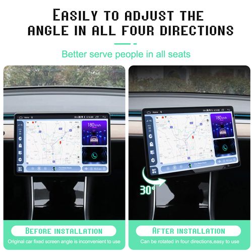 UKIFIRE Screen Swivel Mount for Tesla Model Y 2020-2023 & Model 3 2017-2023,Rotation Adjustment Center Console,Navigation Screen Rotating Holder,Model 3/Y Accessories