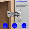 1 1/4'' Overlay Adjustable Soft Close, Concealed Cabinet Hinges - Pack of 30