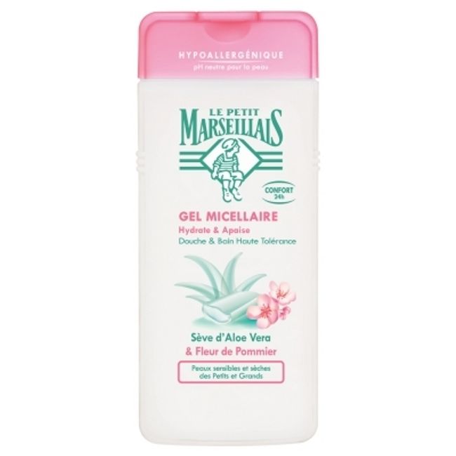 Le Petit Marseille Aloe Vera Sap &amp; Apple Blossom Micelle Gel 650ml Soap Free Shower Gel Sensitive Skin Dry Skin Overseas Mail Order <br> GEL MICEKKAIRE SEVE D&#39;ALOE VERA &amp; FLEUR DE POMMIER 650ml<br>