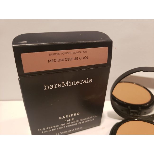 Bare Minerals- Barepro 16hr Skin-Perfecting Powder Foundation- #45 Med Deep Cool