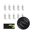 Pwshymi 100PCS/Bag Angelköder Spring Twist Lock Angelhaken Zentrierstift für Weichköder
