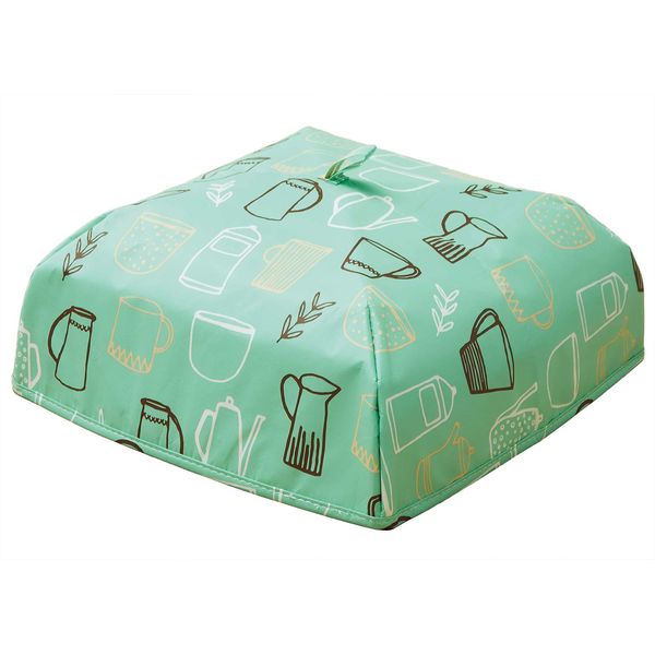 Mitsuhiro 252862 Dining Table Cover, Large Green, Approx. Width 14.4 x Depth 14.4 x Height 13.4 inches (36.5 x 36.5 x 34 cm) (In Use Size) Aluminum Food Cover, Mint