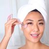 Rose Quartz Facial Roller and Gua Sha Set with candle
