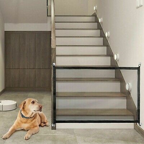 70" X 30" Pet Dog Baby Safety Gate Mesh Fence Portable Guard-MISSING POLES #9698