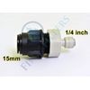 15mm Pipe to 1/4" Fridge Water Filter Pipe Adapter-Pushfit