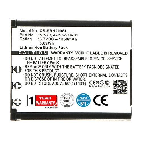 XSP 1050mAh Replacement Battery PHA-1A, PHA-1, SRS-BTS50, MDR-1ADAC, MDR-1RNC, MDR-1000X, PHA-1AEU, WH-1000XM2, MDR-100ABN, SP-73 4-296-914-01 SP73 SP73 SP-73 LIS1580HNPC