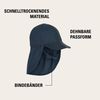 Mikk-line Sun Hat Baby UV Protection 50+, Hat with Neck Protection for Boys and Girls, Breathable Peaked Cap, Children, Adjustable Sun Hat for Outdoor, Garden and Beach, blue nights