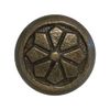 Infinity Decor Round Design Cupboard Knobs for Bathroom, Kitchen – Solid Metal Handles in Antique Cast Iron (Antique 425)