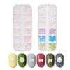 Nail Parts, Ribbon, Aurora Borealis, 3D, Nail Flower Parts, Semicircular Pearl, Nail Art Parts, Rose, Camellia, Butterfly, Nail Deco Parts, Handmade Resin, Handicraft, Jewelry Parts, 2 Case Included
