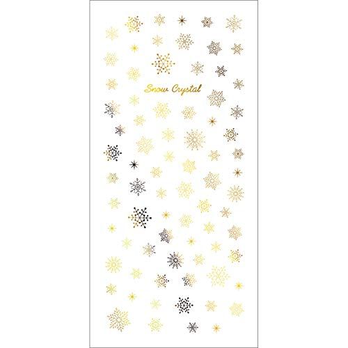 TSUMEKIRA SG-YUK-102 Snow Crystal Nail Sticker, Gold