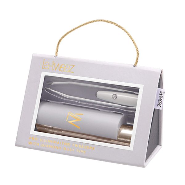 La-tweez White + Diamond Dust Tips in Gift Box