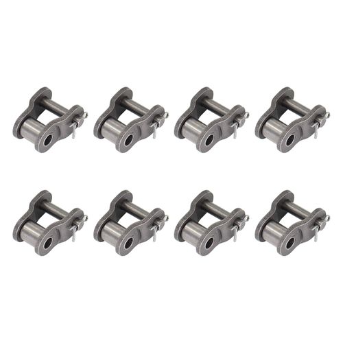 FOCMKEAS 8PCS Roller Chain Offset Half Link 05B, 5/16 Inch Pitch Carbon Steel Crank Link, Standard Chain End Connector Split Links for 05B Chain