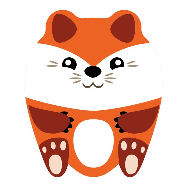 X Kites Cuddle Kites Fox Poly Cuddly Shape Kite, 27 Inches Tall