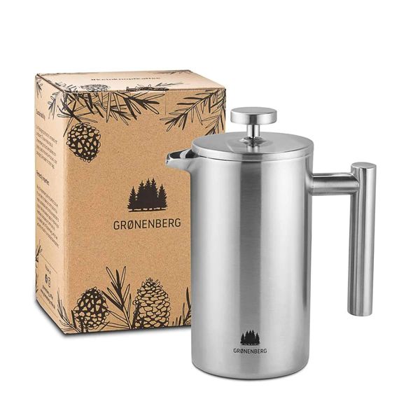 Groenenberg French Press I Coffee press I insulated cafetiere I Stainless steel Coffee maker in different sizes 2 cups to 4 cup