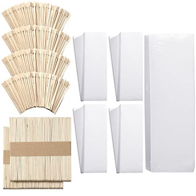 400PCS Wooden Wax Sticks Small Waxing Applicator Stick for Hair Removal  Home SPA