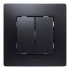 Legrand 396490 NL Double Switch Monobloc, Black, Single