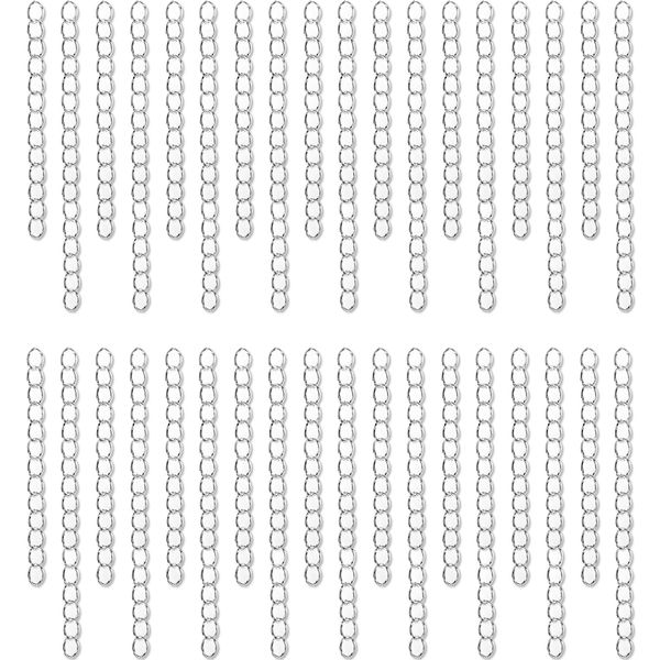 100pcs Chains for Jewelry Making,Metal Bracelet Extender Necklace Extenders Tail Chain for DIY Necklaces Bracelet Anklet, Jewelry Making Supplies (50mm/70mm)