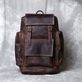 Genuine Leather Men's Backpack Business Fashion Large Capacity