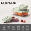 Locknlock NestnLock Stackable Food Storage Containers 3pc set - 500ml / 920ml / 1.6L, Sage Green