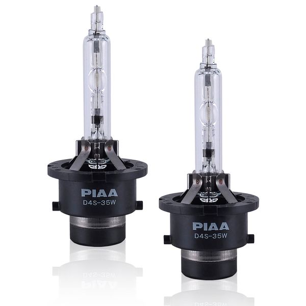 PIAA X7359 HID Headlight Replacement Bulb, 6,000K, Genuine Product, 3,000 lm, D4S, 12V Vehicles, Road Transport Vehicle Act Compliant, Compatible with Imported Cars, Pack of 2