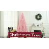 7.5' Prelit Christmas Tree  Artificial Xmas Tree Metal Stand Pink